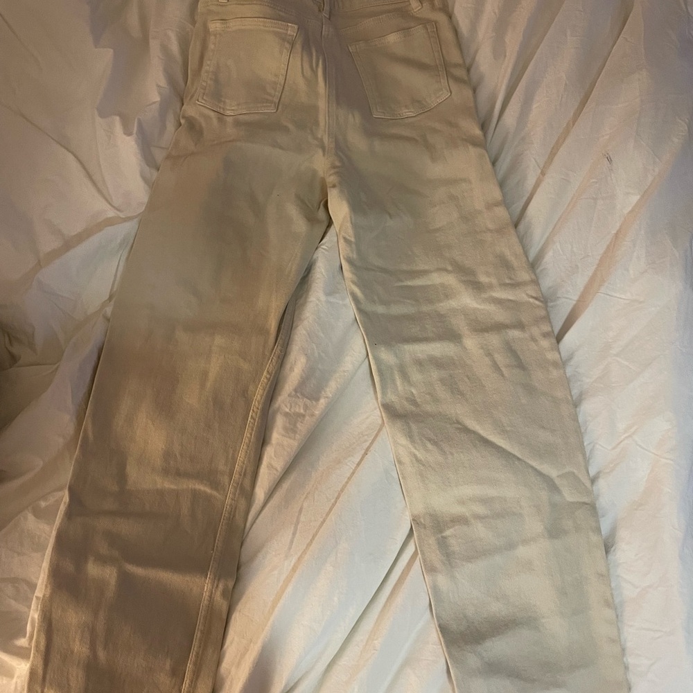 Wildred straight leg cream pants in 4